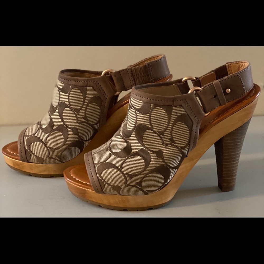 Coach Elena Open Toe 3” heels